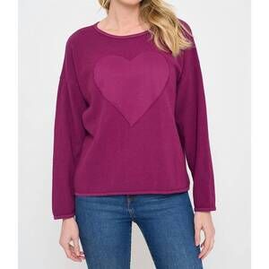 NEW COTTON LANI stone washed patch sweatshirt in mauve
